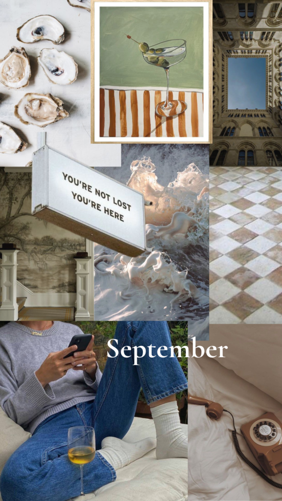 A collage of September themed images for the wallpaper of iPhones.