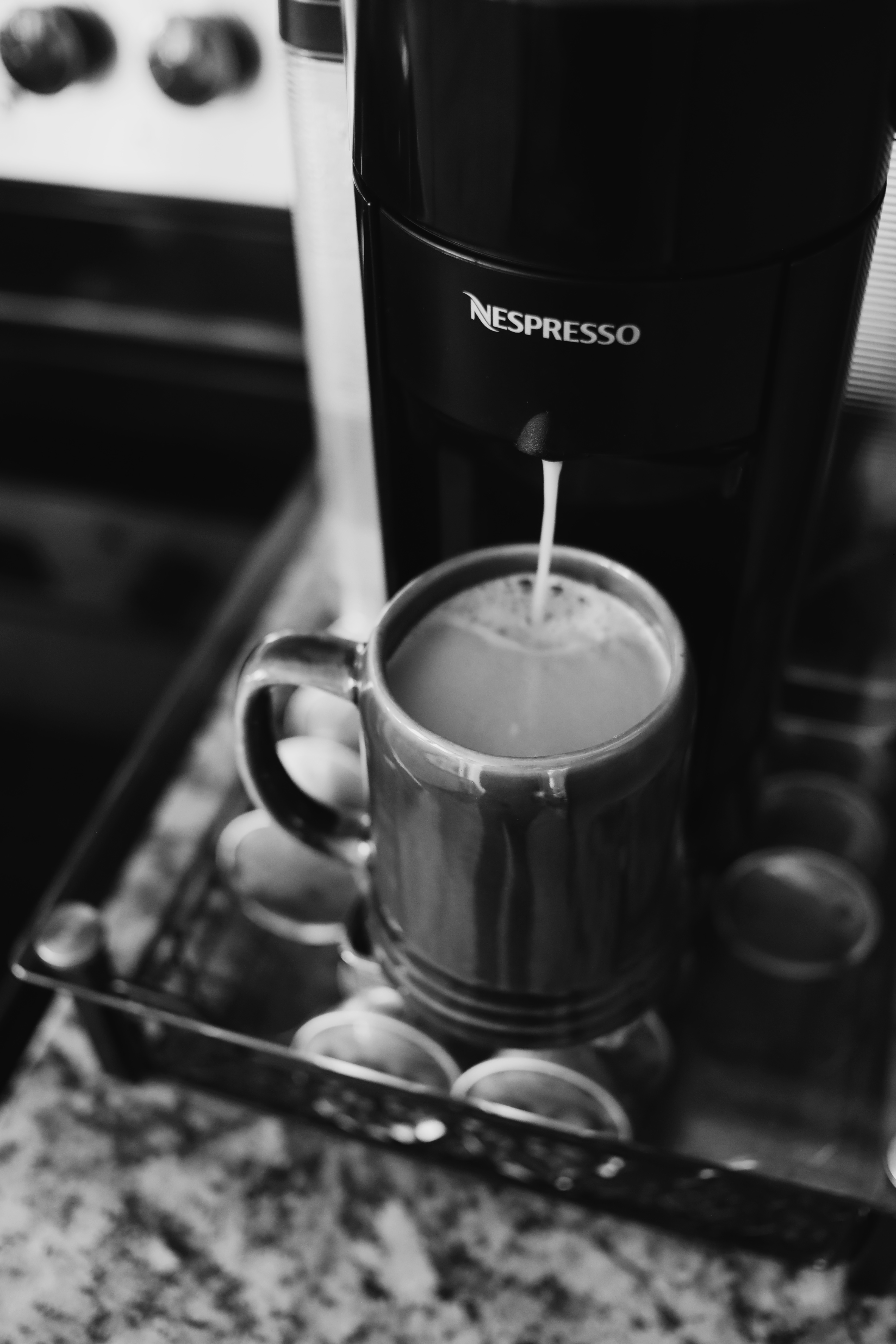 piano black nespresso machine